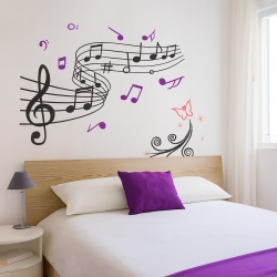 Sticker De Perete Note Pe Portativ