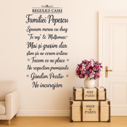 Sticker De Perete Regulile Casei Familiei - Img 3