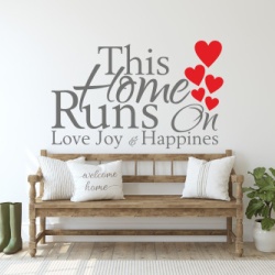 Sticker De Perete This Home Runs On Love Joy And Happines - Img 9