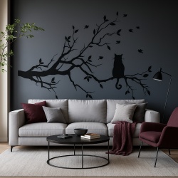 Sticker De Perete Tree Branch Cat - Img 5