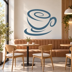 Sticker Swirl Coffee Cup Food Drink