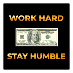 Tablou 3D motivational WORK HARD - STAY HUMBLE - Img 2