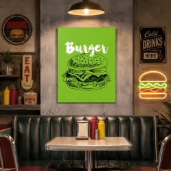 Tablou Bucatarie - Burger Retro