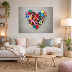 Tablou Canvas Buttons Heart