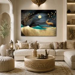 Tablou Canvas Deer And Golden Sands