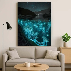 Tablou Canvas Glowing Jellyfish