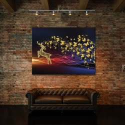 Tablou Canvas Golden Butterflies - Img 4