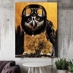 Tablou Canvas - Golden owl - Img 4