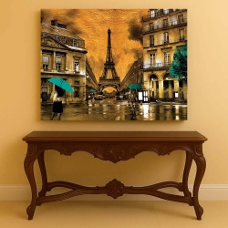 Tablou Canvas - Golden Paris - Img 3