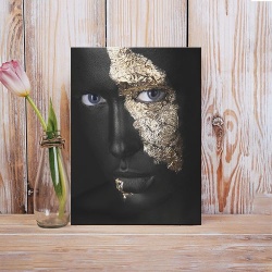 Tablou Canvas Golden Patches 3 - Img 3