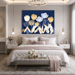 Tablou Canvas Golden Tulips