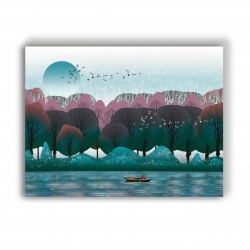 Tablou Canvas Green And Violet Forest - Img 4