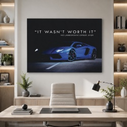Tablou Canvas Inspirațional - Blue Lamborghini