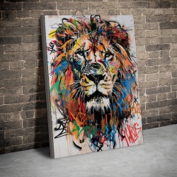Tablou Canvas Inspirațional - Pop Art Lion - Img 1