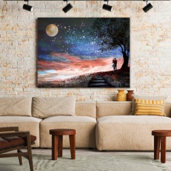 Tablou Canvas Kiss Under The Full Moon - Img 2