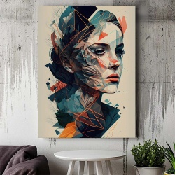 Tablou Canvas Modern Abstract - 3D Abstract floral portrait
