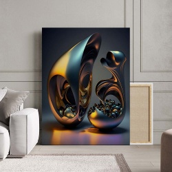 Tablou Canvas Modern Abstract - 3D Alien sculptures