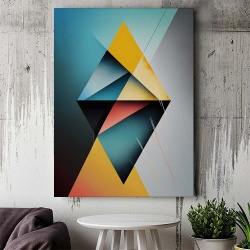 Tablou Canvas Modern Abstract - 3D Colorful diamond