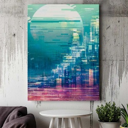 Tablou Canvas Modern Abstract - Abstract digital city
