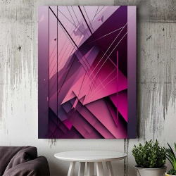 Tablou Canvas Modern Abstract - Lavander geometry