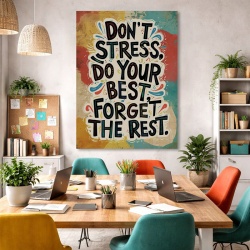 Tablou Canvas Motivational - Don't stress, do your best