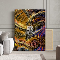Tablou Canvas Motivational - Fear is just an illusion (3D pattern) - Img 4