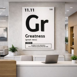 Tablou Canvas Motivational - Greatness (element on white)