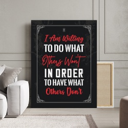 Tablou Canvas Motivational - I am willing - Img 4