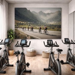 Tablou Canvas Motivational - Keep moving forward (cycling race)