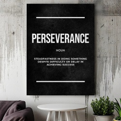 Tablou Canvas Motivational - Perseverance (definition - black) - Img 4