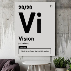 Tablou Canvas Motivational - Vision (element on white) - Img 2