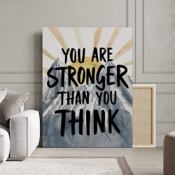 Tablou Canvas Motivational - You are stronger (watercolor) - Img 3