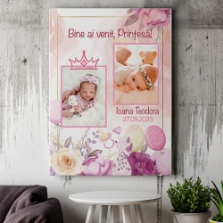 Tablou Canvas Personalizat - Bine ai venit, Printesa! - Img 1