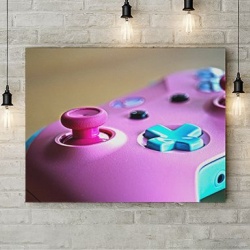 Tablou Canvas Pink Joystick - Img 2
