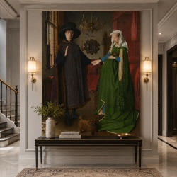 Tablou Canvas "The Arnolfini Portrait" - „Portretul soților Arnolfini”