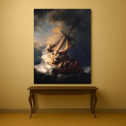 Tablou Canvas "The Storm on the Sea of Galilee" - Furtuna pe Marea Galileii - Img 1