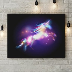 Tablou Canvas Unicorn De Lumina - Img 2