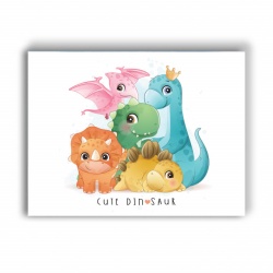 Tablou Copii - Cute Dinosaurs - Img 3