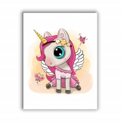 Tablou Copii - Pink Unicorn Girl - Img 3