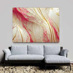 Tablou Marmura - Vibrant Pink and Gold (078)