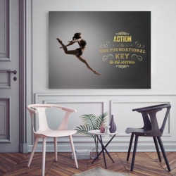 Tablou Motivational - Action Is The Foundational Key - Img 2