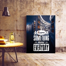 Tablou Motivational - Learn Something New (Library) - Img 2
