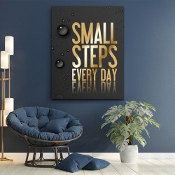 Tablou Motivational - Small steps everyday (gold) - Img 2