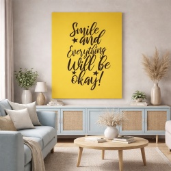 Tablou Motivational - Smile and will be ok