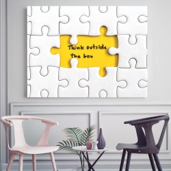 Tablou Motivational - Think Outside The Box Puzzle - Img 2