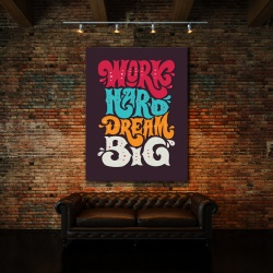 Tablou Motivational - Work Hard, Dream Big 3