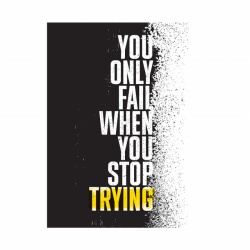 Tablou Motivational - You only fail (grunge) - Img 4