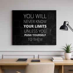 Tablou Motivational - You Will Never Know Your Limits (Black)