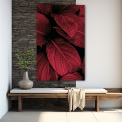 Tablou Vegetatie - Frunze tropicale rosii (083)