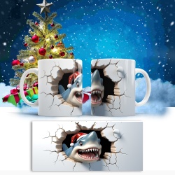 Cana De Craciun - 3D Christmas Shark - Img 2